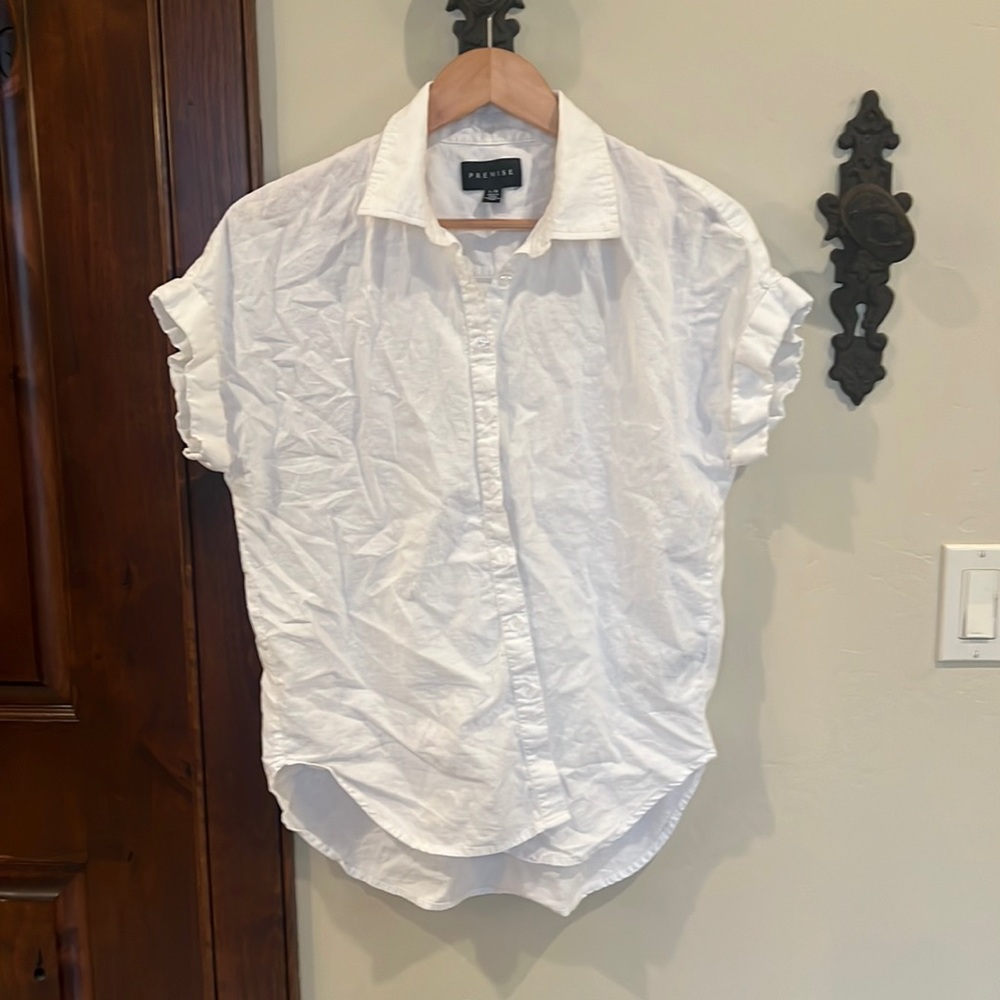 White short sleeve cotton top